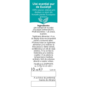 Ulei esential de eucalipt R19, 10 ml, Fares - Img 3