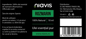 Ulei esential de rozmarin, 10 ml, Niavis - Img 2