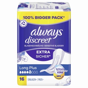 Absorbante pentru incontinenta Discreet Long Plus Big, 16 bucati, Always