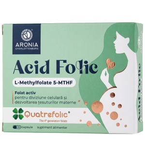 Acid folic 5-MTHF Quatrefolic, 1000 µg, 30 capsule, Aronia Charlottenburg