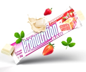 Baton proteic cu aroma de capsuni, 55 g, Pro Nutrition