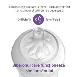 Biberon din sticla Natural Response +1luna, 260ml, SCY933/01, Philips Avent - Img 3