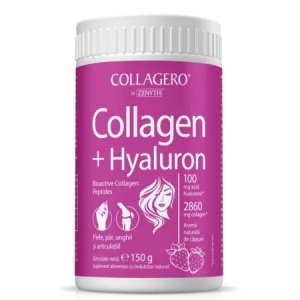 Collagen + Hyaluron cu aroma de capsuni, 150g, Zenyth
