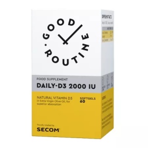 Daily D3 Good Routine, 2000 UI, 60 capsule, Secom - Img 1