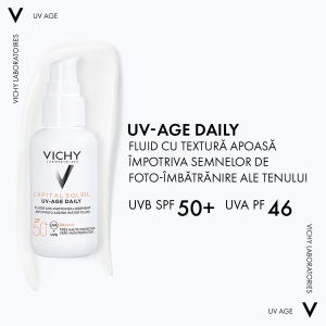 Fluid cu protectie solara SPF 50+ pentru fata Capital Soleil, 40 ml, Vichy - Img 5