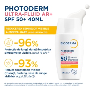 Fluid cu protectie solara SPF50+ Photoderm Ultra Fluid AR+, 40 ml, Bioderma - Img 11