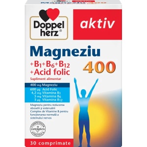 Magnesiu 400mg + Vitamina B1 + B6 + B12 + Acid folic, 30 comprimate, Doppelherz