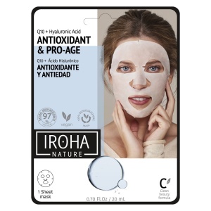 Masca anti-rid Q10 si acid hialuronic pentru fata, 23 ml, Iroha