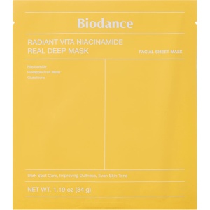Masca cu niacinamide Radiant Vita Niacinamide Real Deep Mask, 34g, Biodance