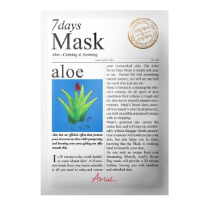 Masca servetel cu aloe vera 7Days Mask, 20 g, Ariul