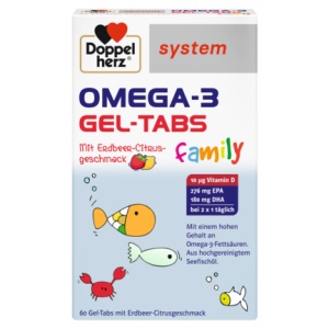 Omega 3 Gel Tabs Family, 60 comprimate masticabile moi, Doppelherz