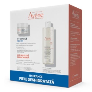 Pachet Apa micelara demachianta, 400 ml + Crema hidratanta de fata Aqua Gel Hydrance, 50 ml, Avene
