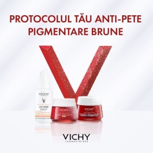 Pachet Cremă cu SPF 50 Liftactiv Pigment Specialist B3, 50 ml + Cremă de noapte Liftactiv Pigment Specialist B3, 15 ml + Fluid cu SPF 50+ Capital Soleil, 3 ml + Șampon anti-mătreață Dercos, 6 ml, Vichy - Img 4