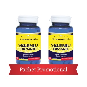 Pachet Seleniu Organic din drojdie de bere, 98 mcg, 60 + 60 capsule, Herbagetica