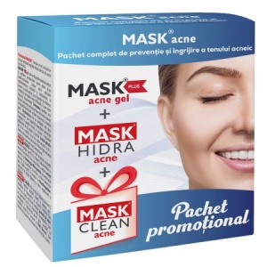 Pachet Tratament Acnee: Mask Plus Gel + Mask Hidra + Mask Clean, Meditrina - Img 2