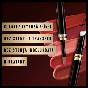 Ruj rezistent la transfer Lipfinity 110 Passionate, Max Factor - Img 5