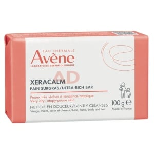 Sapun solid relipidant pentru igiena pielii uscate predispusa la dermatita atopica sau prurit XeraCalm AD, 100 g, Avene - Img 1