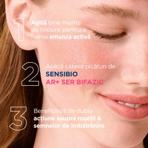Ser bifazic pentru fata Sensibio AR+, 30 ml, Bioderma - Img 2