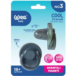 Set 2 suzete din silicon rotunde nr. 3, cod 620, Wee Baby - Img 2