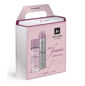 Set Bossa Nova Pour Femme, Apa de toaleta 50 ml + Deodorant 75 ml, Jean Marc