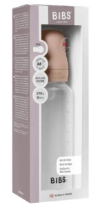 Set complet biberon anticolici cu tetină din silicon flux mediu, 270 ml, Blush, Bibs