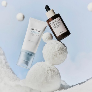 Set Duo Madagascar Centella Glow Hyalu-Cica Water-Fit Sun Serum SPF50+ 50ml + Probio-Cica Intensive Ampoule 50ml, Skin1004 - Img 3
