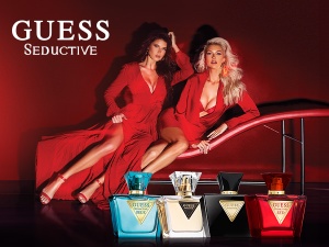 Set Guess Women's Perfume Set – 4 Mini Eau de Toilette Seductive, Red, Blue, Black, 10 ml, Guess - Img 2