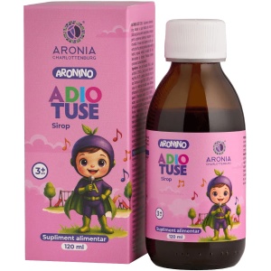 Sirop pentru copii Adio Tuse Aronino, gust de fructe de pădure, +3 ani, 120 ml, Aronia Charlottenburg