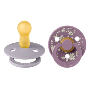 Suzete din latex cu tetina rotunda Colour, 6 luni+, Liberty Colour Capel - Fossil Grey Mix, 2 bucati, Bibs - Img 2