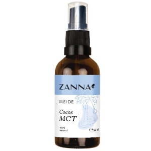 Ulei de cocos MCT cu pompiță, 50 ml, Zanna