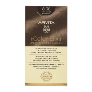 Vopsea de par My Color Elixir, Light Blonde Gold Pearl N8.38, 155 ml, Apivita