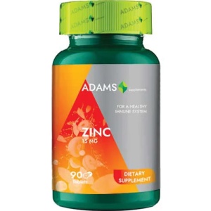 Zinc 15mg, 90 tablete, Adams