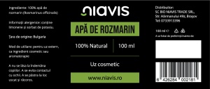 Apa de Rozmarin 100 ml, Niavis - Img 2