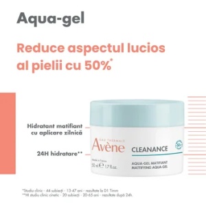 Aqua-gel matifiant Cleanance, 50 ml, Avene - Img 4