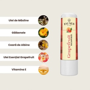 Balsam de buze cu Ulei esențial de grapefruit, 5 ml, Faunus Plant - Img 3