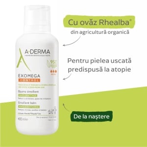 Balsam emolient Exomega Control, 400 ml, A-Derma - Img 2