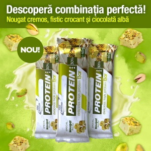 Baton proteic cu nougat, 40 g, Pro Nutrition - Img 3
