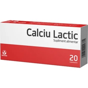 CALCIU LACTIC 500MG X 20CPR (BIOFARM)
