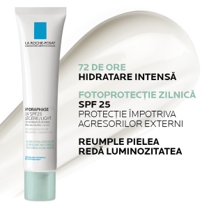 Crema hidratanta cu SPF 25 Hydraphase HA Legere, 40 ml, La Roche-Posay - Img 2