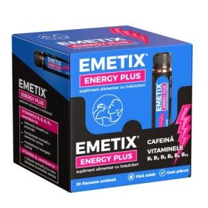 Emetix Energy Plus, 20 flacoane unidoza x 25 ml, Fiterman