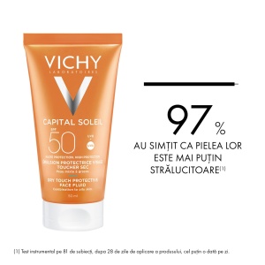Emulsie matifianta cu protectie solara SPF 50+ pentru fata Capital Soleil, 50 ml, Vichy - Img 3