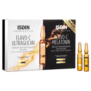 Fiole ser antioxidant ultraglican si melatonina Day & Night, 10 fiole + 10 fiole, Isdinceutics