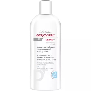 Fluid de curatare si demachiere H3 Derma+, 200ml, 382, Gerovital