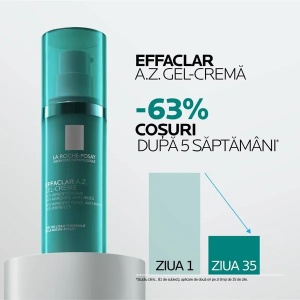 Gel-crema cu o textura usoara si o eficacitate dubla asupra imperfectiunilor si semnelor de imbatranire Effaclar A.Z., 40ml, La Roche-Posay - Img 4