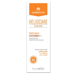 Gel crema pentru protectie solara cu SPF 50 Heliocare Color, Nuanta Brown, 50 ml, Cantabria Labs