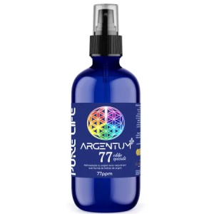 Hidrosolutie cu argint ionic Argentum+ 77PPM, 120 ml, Pure Life