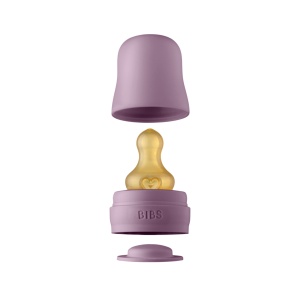 Kit complet pentru biberon din sticla, 0 luni+, Mauve, Bibs 5013300 - Img 2