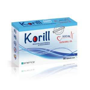 Korill ulei de krill 500 mg, 30 capsule, Sanience