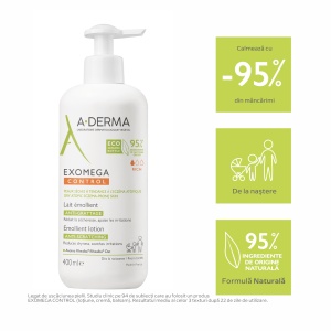 Lapte emolient Exomega Control, 400 ml, A-derma - Img 2