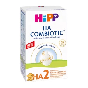 Lapte praf formula de continuare HA2 Combiotic, +6 luni, 350 g, Hipp